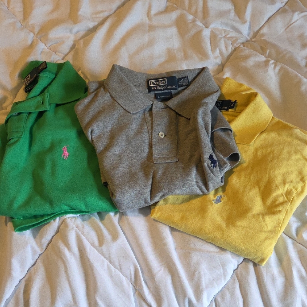 Polo by Ralph Lauren Mens Polo Shirts - Vibrant Trio 3 For 1!!